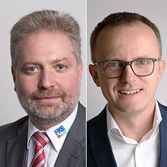 Jan Bräuer (Zuschaltung aus Dublin), Strategie und Vision (FKS) Gregor Heine, CISO (FKS)